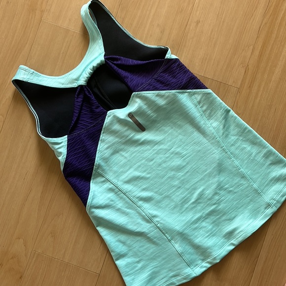 PEARL IZUMI WOMENS INFINITY WORKOUT TANK GREEN PURPLE SIZE M CYCLING RUNNING GYM - Picture 2 of 8